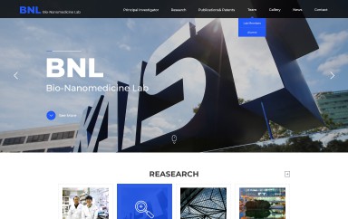 한국과학기술원 KAIST - 바이오나노 의약실험실 PC & MOBILE SET 홈페이지제작 포트폴리오 보기