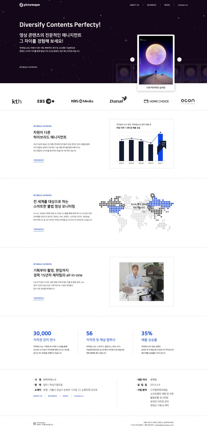 (주)픽쳐레스크 PC & MOBILE SET 홈페이지제작 상세 이미지