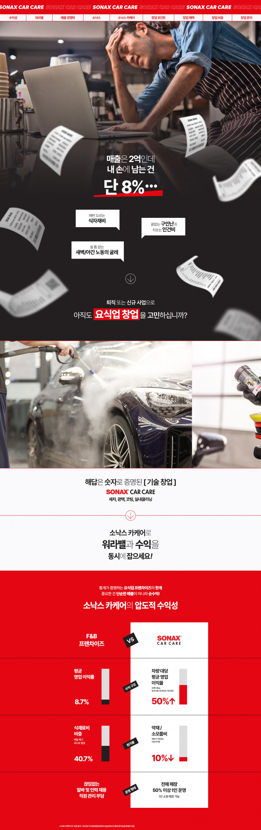 소낙스 카케어 OnePage 홈페이지제작 상세 이미지